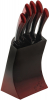 Набор 5 кухонных ножей Berlinger Haus Black Burgundy на подставке