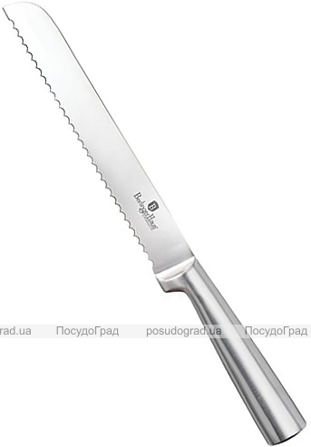 Нож для хлеба Berlinger Haus Silver Jewellery 20см из нержавеющей стали, литой