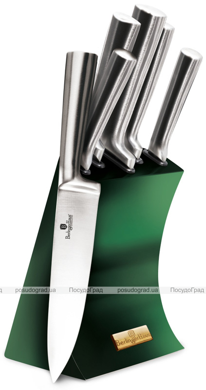 Набір 5 ножів Berlinger Haus Emerald Collection литі, на підставці