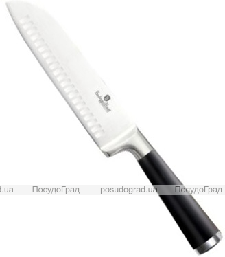 Ніж сантоку Berlinger Haus Black Silver 17.5см з нержавіючої сталі, литий