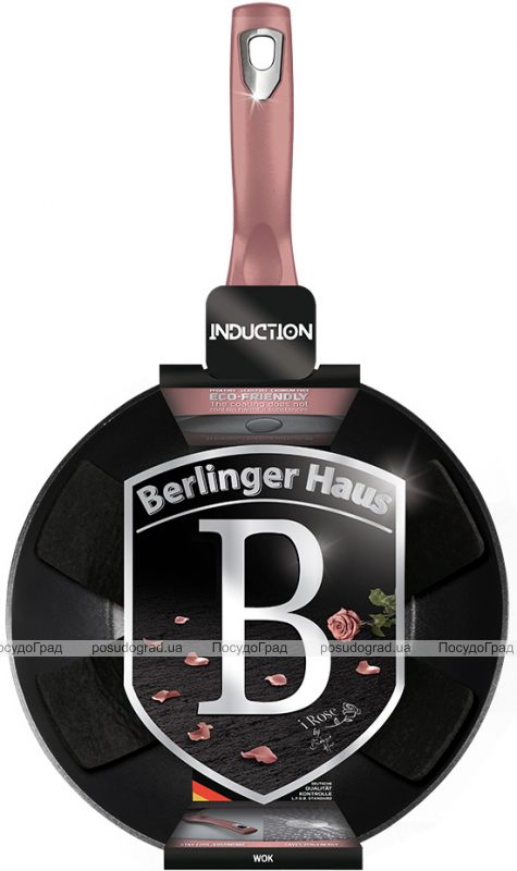Сковорода-вок Berlinger Haus I-Rose Ø28см с титановым покрытием