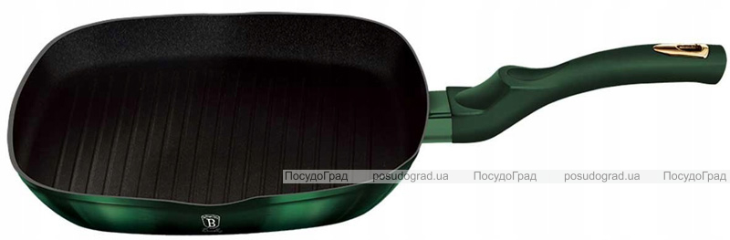 Сковорода-гриль Berlinger Haus Emerald Collection 28х28см с титановым покрытием