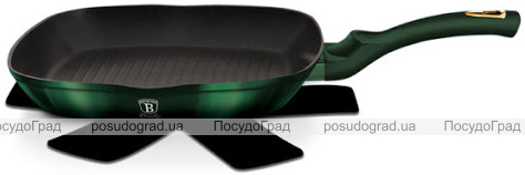 Сковорода-гриль Berlinger Haus Emerald Collection 28х28см с титановым покрытием