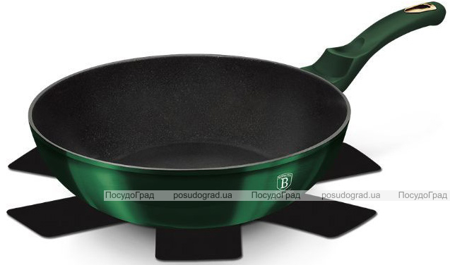 Сковорода-вок Berlinger Haus Emerald Collection Ø28см с титановым покрытием