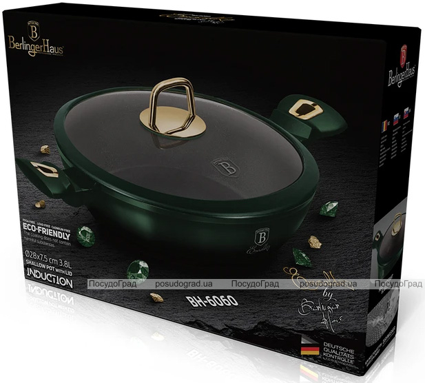 Сотейник Berlinger Haus Emerald Collection Ø28см с титановым покрытием, с крышкой