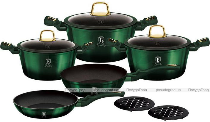 Набор кухонной посуды Berlinger Haus Emerald Collection 10 предметов