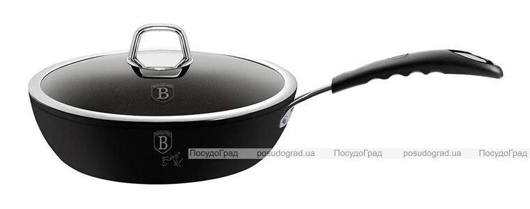 Сковорода-сотейник Berlinger Haus Black Professional Line Ø24 з титановим покриттям, з кришкою