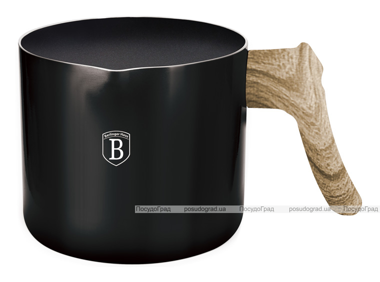 Кружка для кип'ятіння молока (молочник) Berlinger Haus Ebony Maple 1.2л, мармурове антипригарне покриття