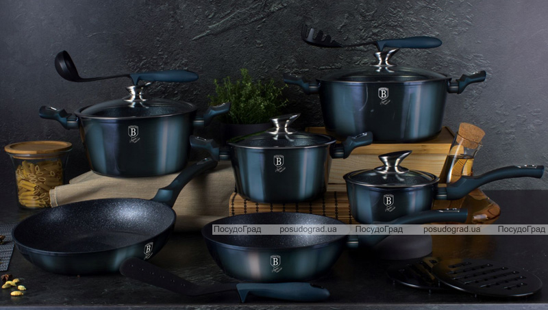 Кухонный набор Berlinger Haus Aquamarine Edition 17 предметов