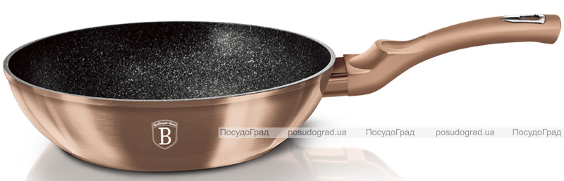 ВОК-сковорода Berlinger Haus Rose Gold Ø30см индукционная с антипригарным покрытием