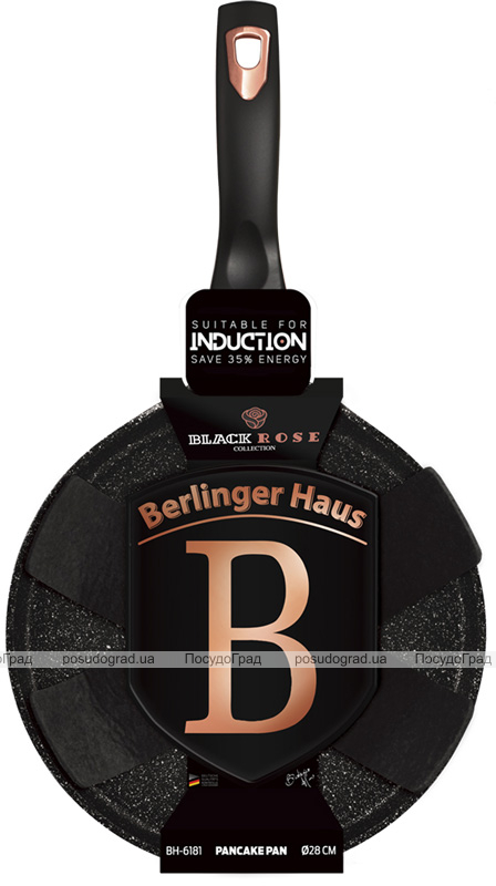 Сковорода блинная Berlinger Haus Black Rose Ø28см с мраморным покрытием