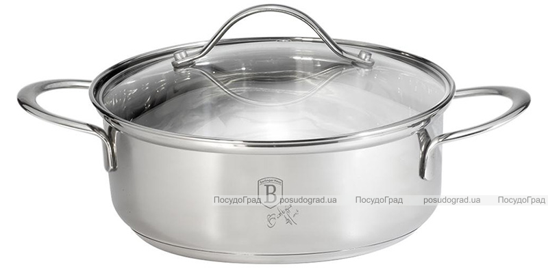 Кастрюля Berlinger Haus Silver Jewellery 2.8л Ø22х8см из нержавеющей стали со стеклянной крышкой