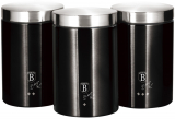 Набор банок Berlinger Haus Black Silver 3 банки Ø11х17.8см из нержавеющей стали