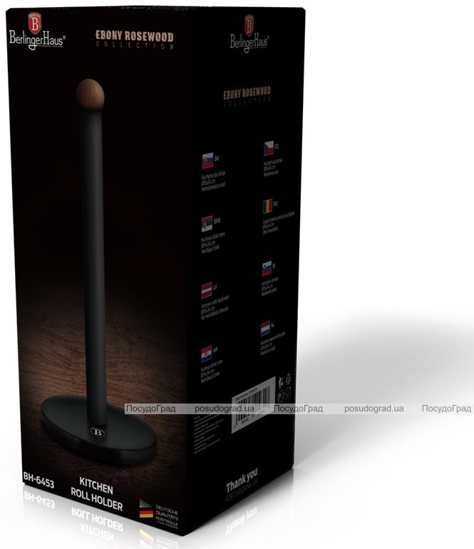 Підставка для паперових рушників Berlinger Haus Ebony Rosewood 15х34см, нержавіюча сталь