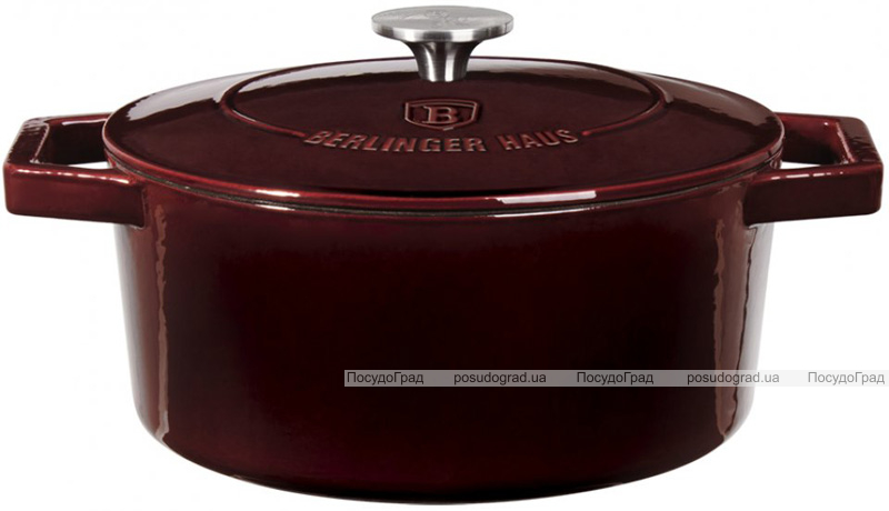 Каструля чавунна Berlinger Haus Burgundy 4.3л з емалевим покриттям