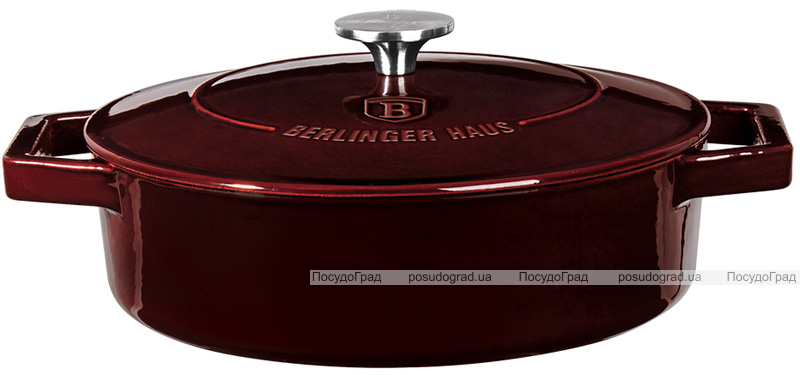 Кастрюля чугунная Berlinger Haus Burgundy Ø26х7.5см с эмалевым покрытием