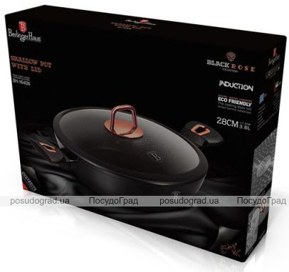 Сотейник Berlinger Haus Black Rose 3.8 л Ø28см со стеклянной крышкой