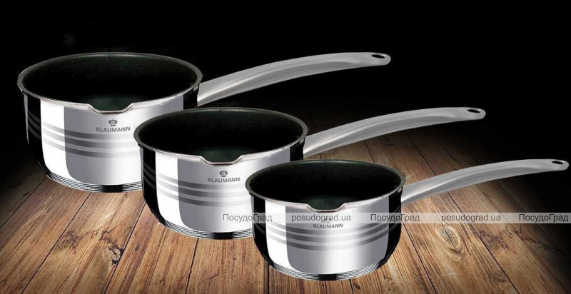 Набір 3 ковша Blaumann Gourmet з нержавіючої сталі з мармуровим покриттям
