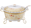 Мармит DaVinci Apollonia 3,4л фарфор с золотым декором, круглая форма
