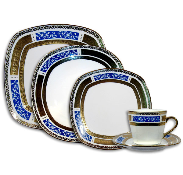Столовый набор Golden Square Blue Ornament 30 предметов на 6 персон