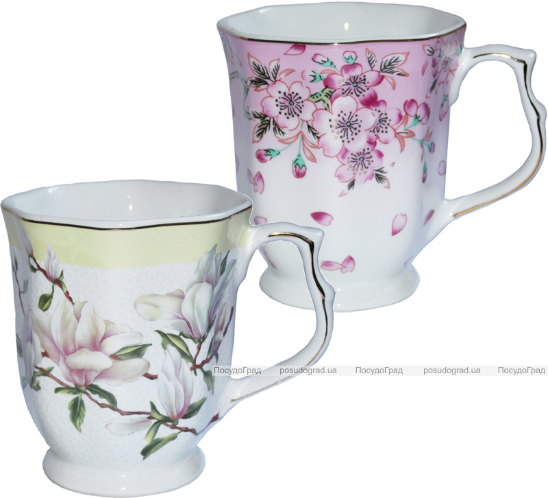Кружка Elit Flower 400мл восьмикутна