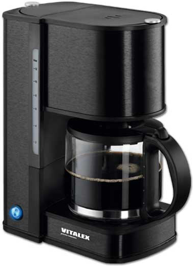 Кавоварка крапельна (фільтраційна) Vitalex VL-6001 Black