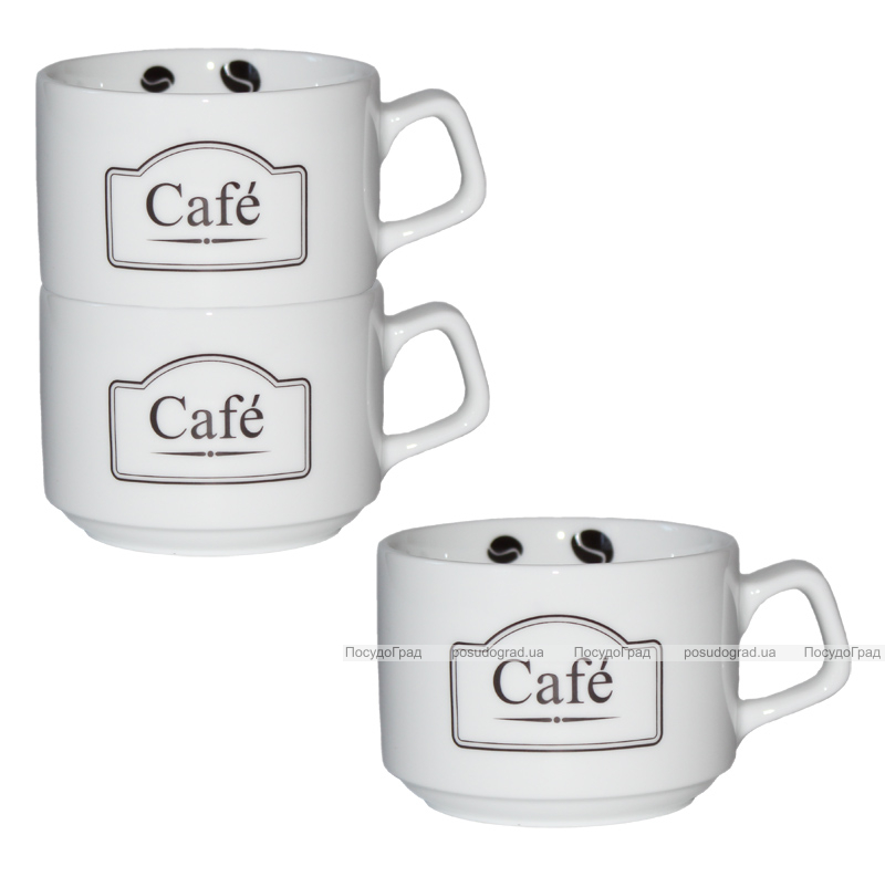 Чашка для кави "CAFE" 150мл фарфорова