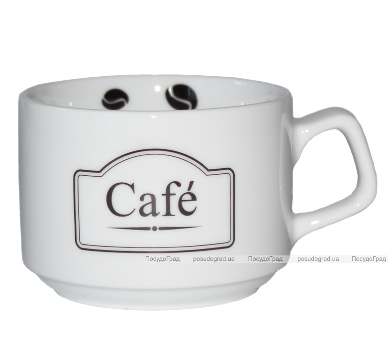 Чашка для кави "CAFE" 150мл фарфорова