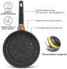 Сковорода глибока Fissman Diamond Grey Ø24см з 5-шаровим антипригарним покриттям, чорний