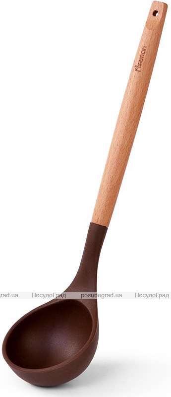 Половник Fissman Chef's Tools 31.5см силікон, шоколадний