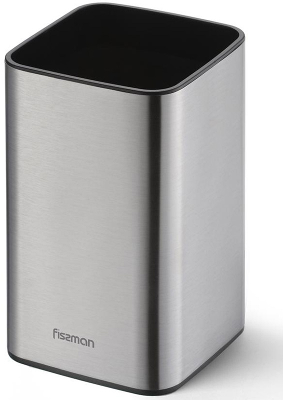 Підставка для кухонних інструментів Fissman Steel 9.5x9.5x15.5см, нержавіюча сталь