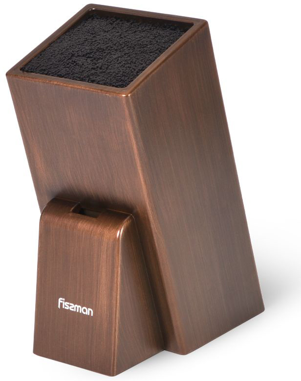 Підставка для кухонних ножів Fissman Dark Wood 26х11см, з секцією для ножиць