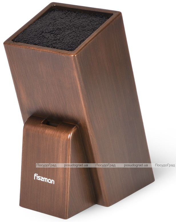 Подставка для кухонных ножей Fissman Dark Wood 26х11см, с секцией для ножниц