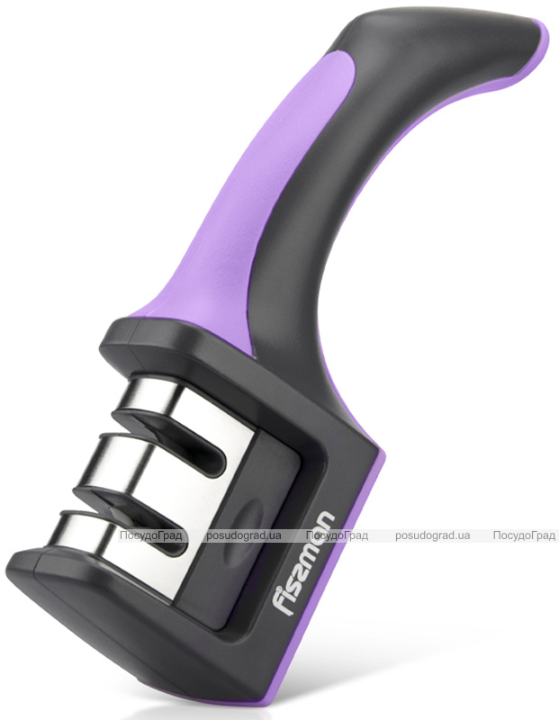 Точила Fissman Violet 19х5х6см для ножів двокрокової заточки, ліловий