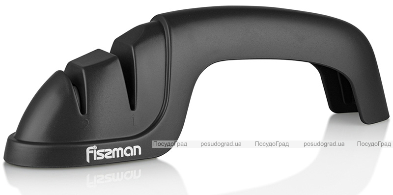 Точилка Fissman Black 19.5x4.5x6см для ножей двухшаговой заточки, черный
