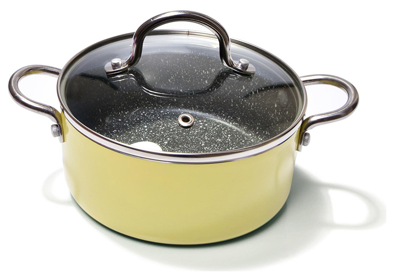 Каструля Fissman Mini Chef Yellow 1.3л з антипригарним покриттям