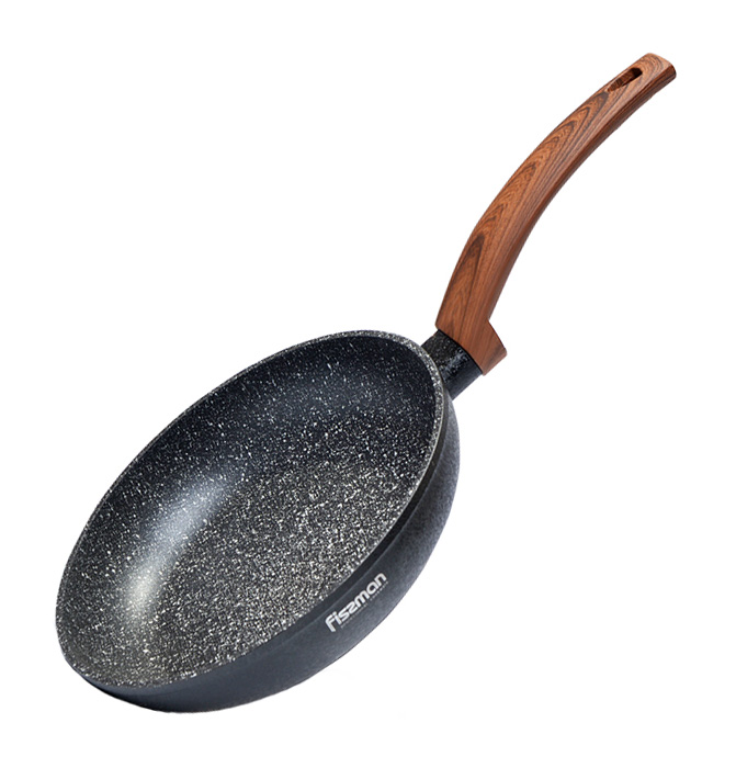 Сковорода Fissman Vesuvio Stone Ø20см з антипригарним покриттям Platinum