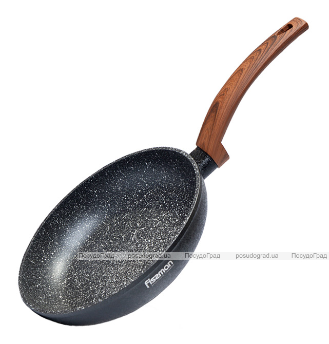 Сковорода Fissman Vesuvio Stone Ø24см з антипригарним покриттям Platinum