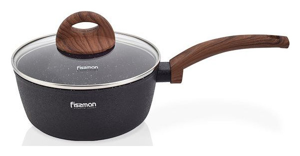 Ківш Fissman Vesuvio Stone 1.7л з антипригарним покриттям Platinum