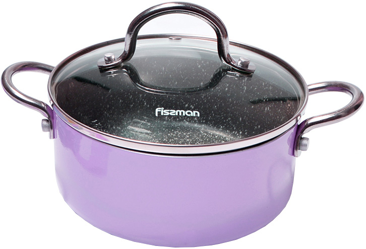Каструля Fissman Mini Chef Purple 1.8л з антипригарним покриттям