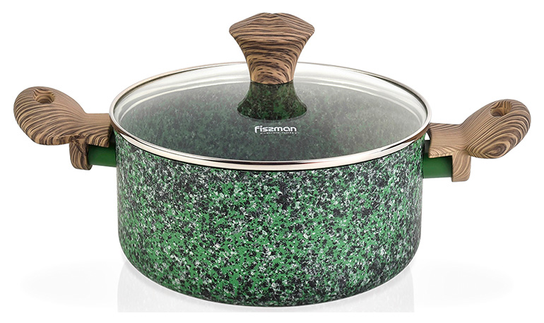 Каструля Fissman Malachite 2.7л з антипригарним покриттям EcoStone