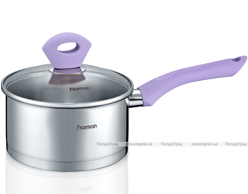 Ківш Fissman MIRABELLE 1.6л зі скляною кришкою