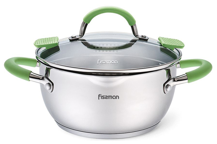 Каструля Fissman Charlotte 4.7л з кришкою-друшляком