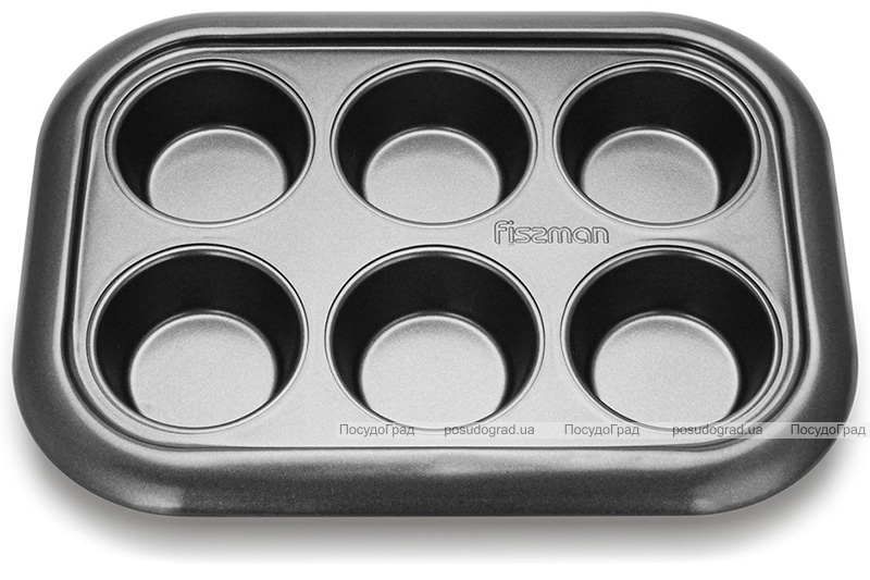 Форма для кексов и маффинов Fissman Gingerbread 29.4x21x3.5см, 6 ячеек