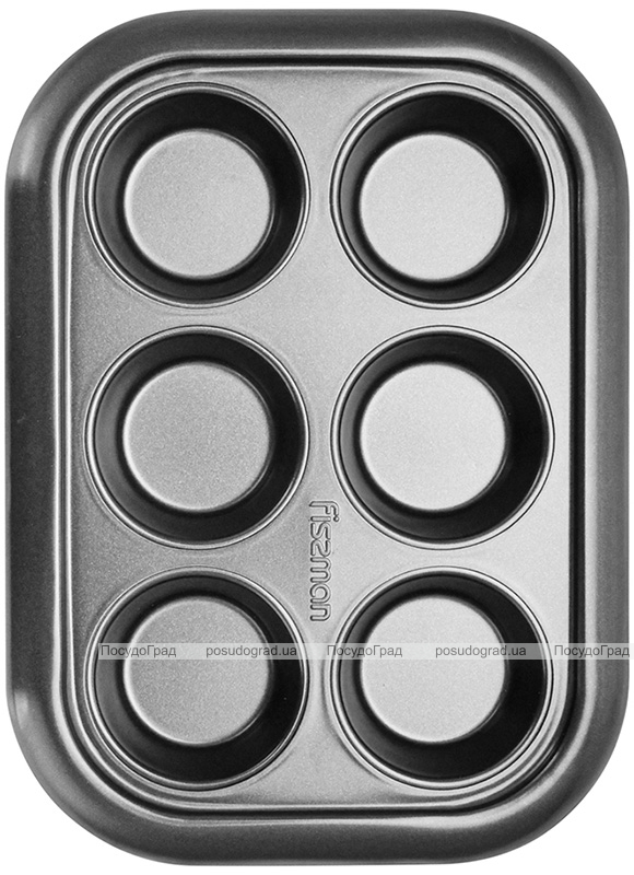 Форма для кексов и маффинов Fissman Gingerbread 29.4x21x3.5см, 6 ячеек