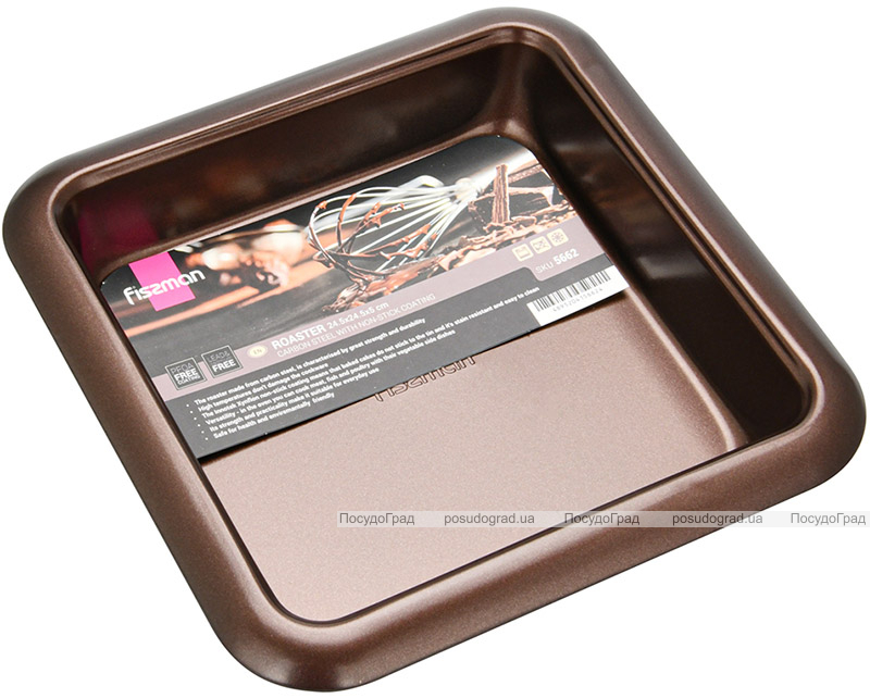 Форма для выпечки Fissman Chocolate 24.5х24.5x5см с антипригарным покрытием