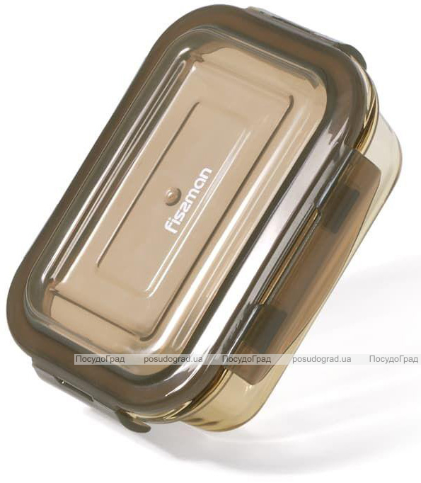 Контейнер для продуктів Fissman Luxor 370мл скляний, 14.5x10.5x6см