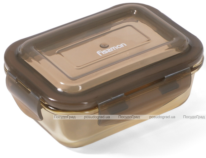 Контейнер для продуктів Fissman Luxor 370мл скляний, 14.5x10.5x6см