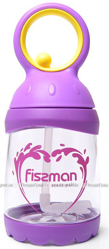 Бутылка детская Fissman Candy 260мл с трубочкой, пластик