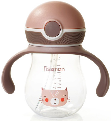 Пляшка дитяча Fissman Babies "Мурка" 260мл з ручками